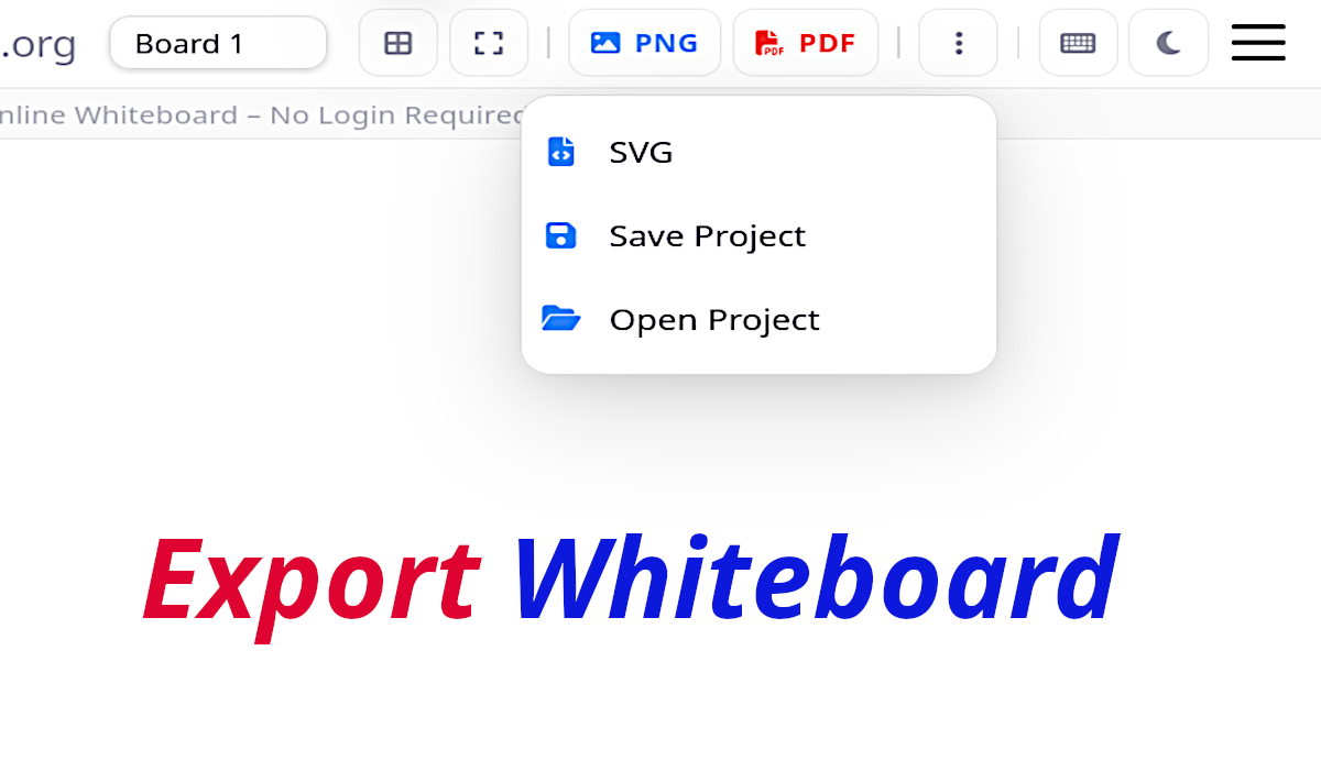Export Whiteboard Button Example