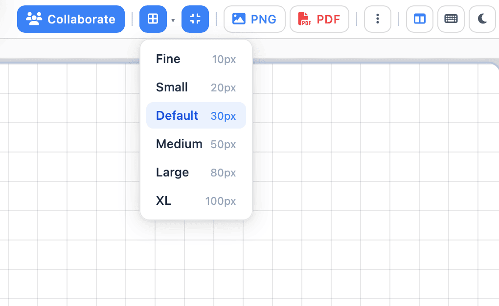 Online graph paper with grid lines canvas